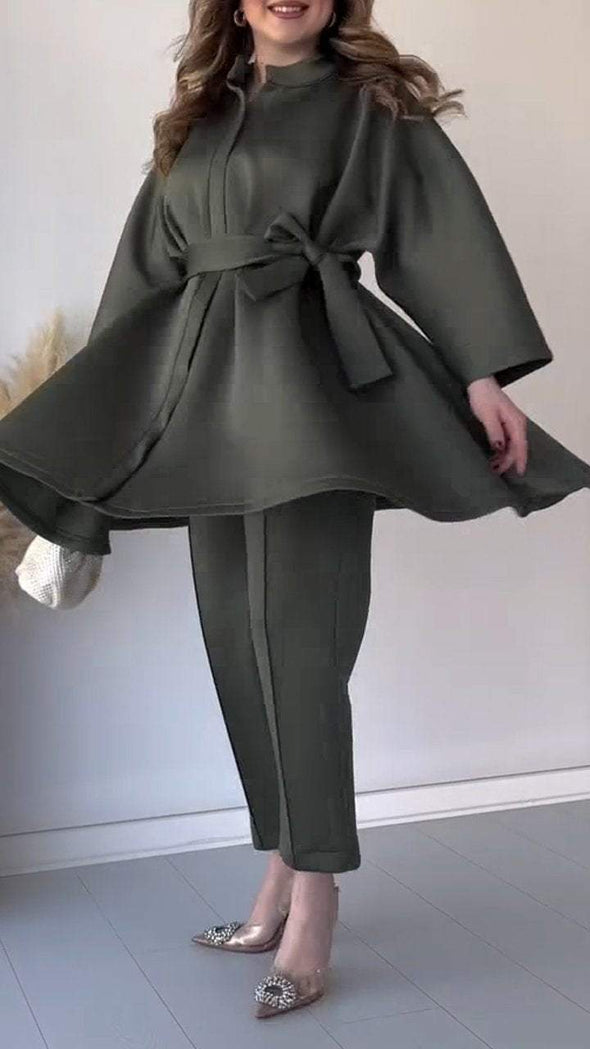 Women's Long-sleeved Blouse Two-piece Suit