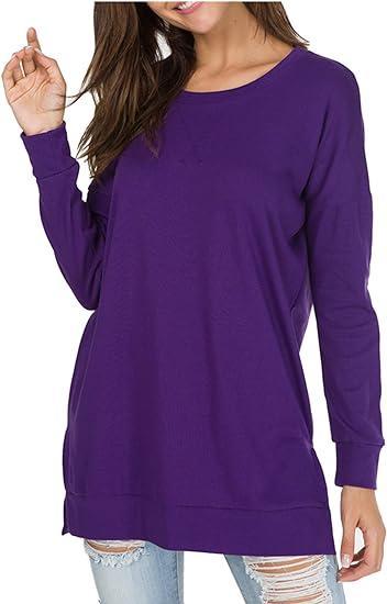 Round Neck Casual Solid Color Top