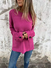 Casual Round Neck Long Sleeve Top