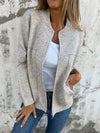 Casual Round Neck Zipper Thin Jacket