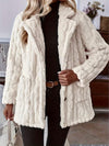 Women's Casual Lapel Water Ripple Double-sided Plush Coat