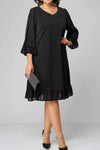 Women's Fashionable and Elegant Mesh Ruffled Patchwork Dress