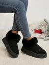 Women's thick-soled cuffed velvet snow boots