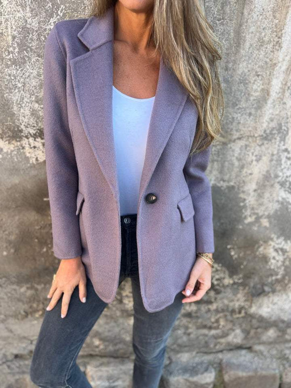 Women's Lapel Long Sleeve Casual Jacket