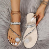 Rhinestone Flat Casual Sandals