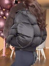 Women's Fur Large Lapel Zipper Casual Cotton Coat