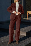 Ladies Casual Commuting Corduroy Suit